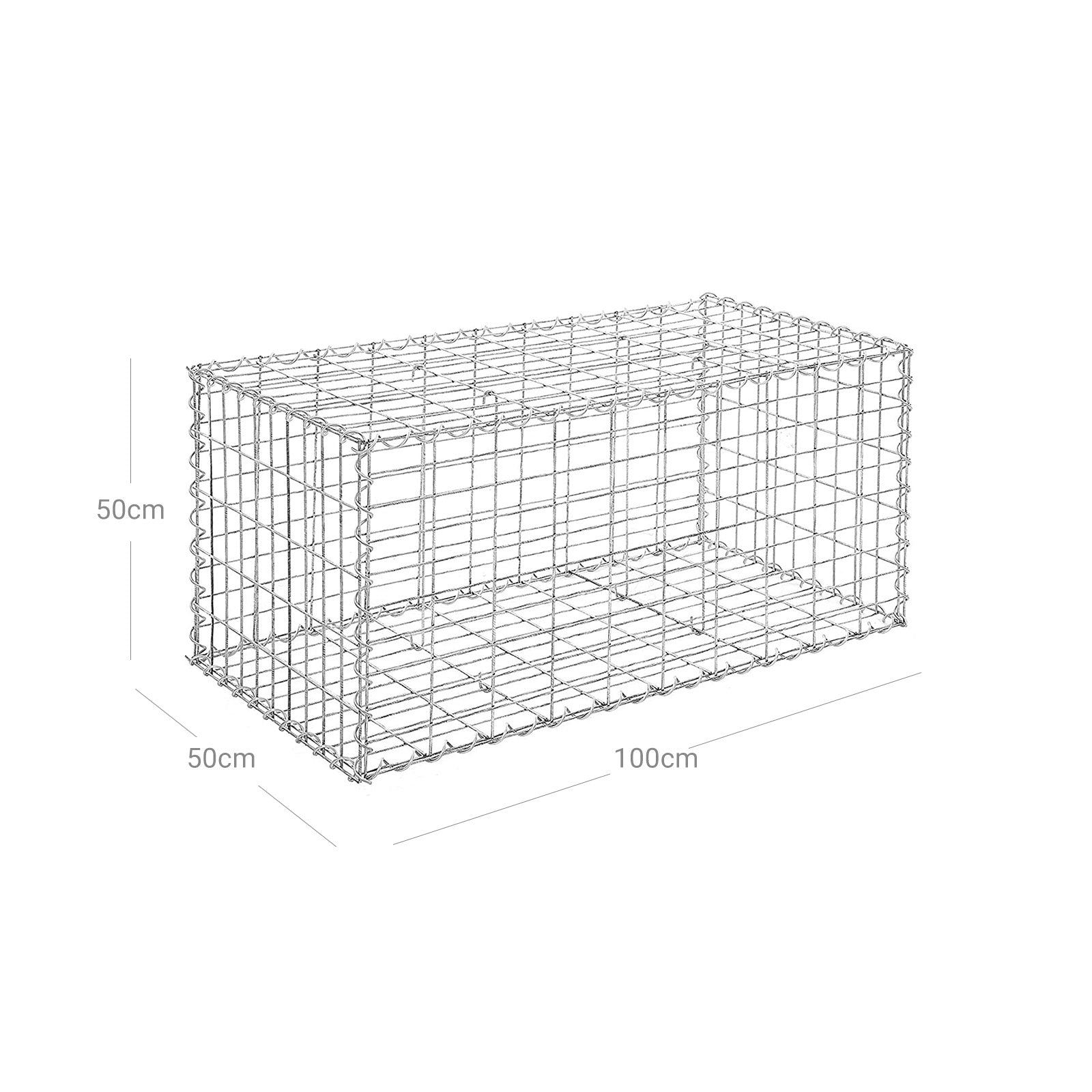Gabion - Steenkorf - 100 x 50 x 50 cm - verzinkt