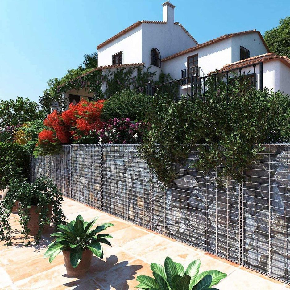 Steenkorf - Gabion - Draht hoch - Edelstahl - 100 x 80 x 30 cm