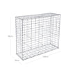 Steenkorf - Gabion - Draht hoch - Edelstahl - 100 x 80 x 30 cm