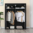 Kleiderschrank - Stoffkoffer mit 2 Stangen - 140 x 43 x 174 cm - schwarz