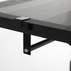 Kleiderschrank - Stoffkoffer mit 2 Stangen - 140 x 43 x 174 cm - schwarz
