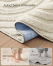 Vloerkleed - 230 x 160 cm - 3D Geometrisch Patroon - Wasbaar - Crèmewit