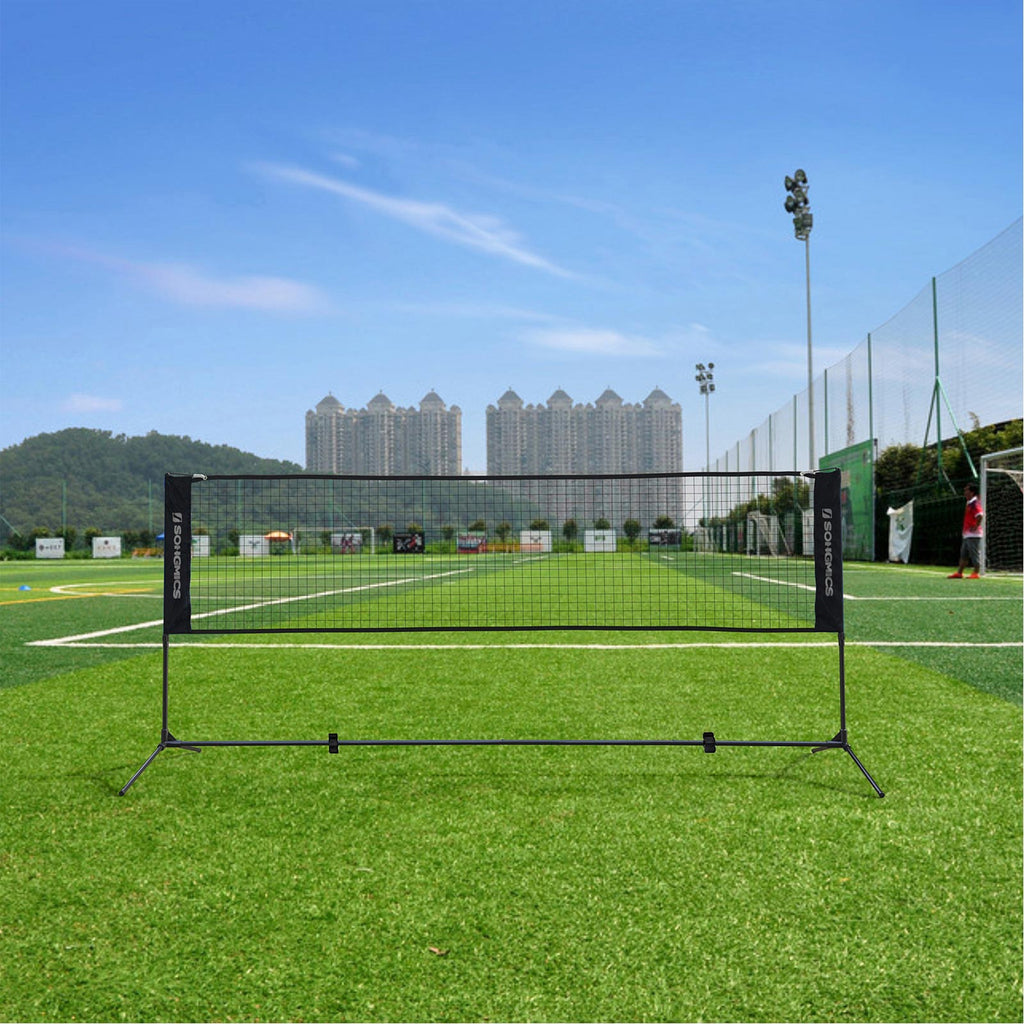 Badmintonnet - Höhe einstellbar - Tennisnet Standard - Schwarz