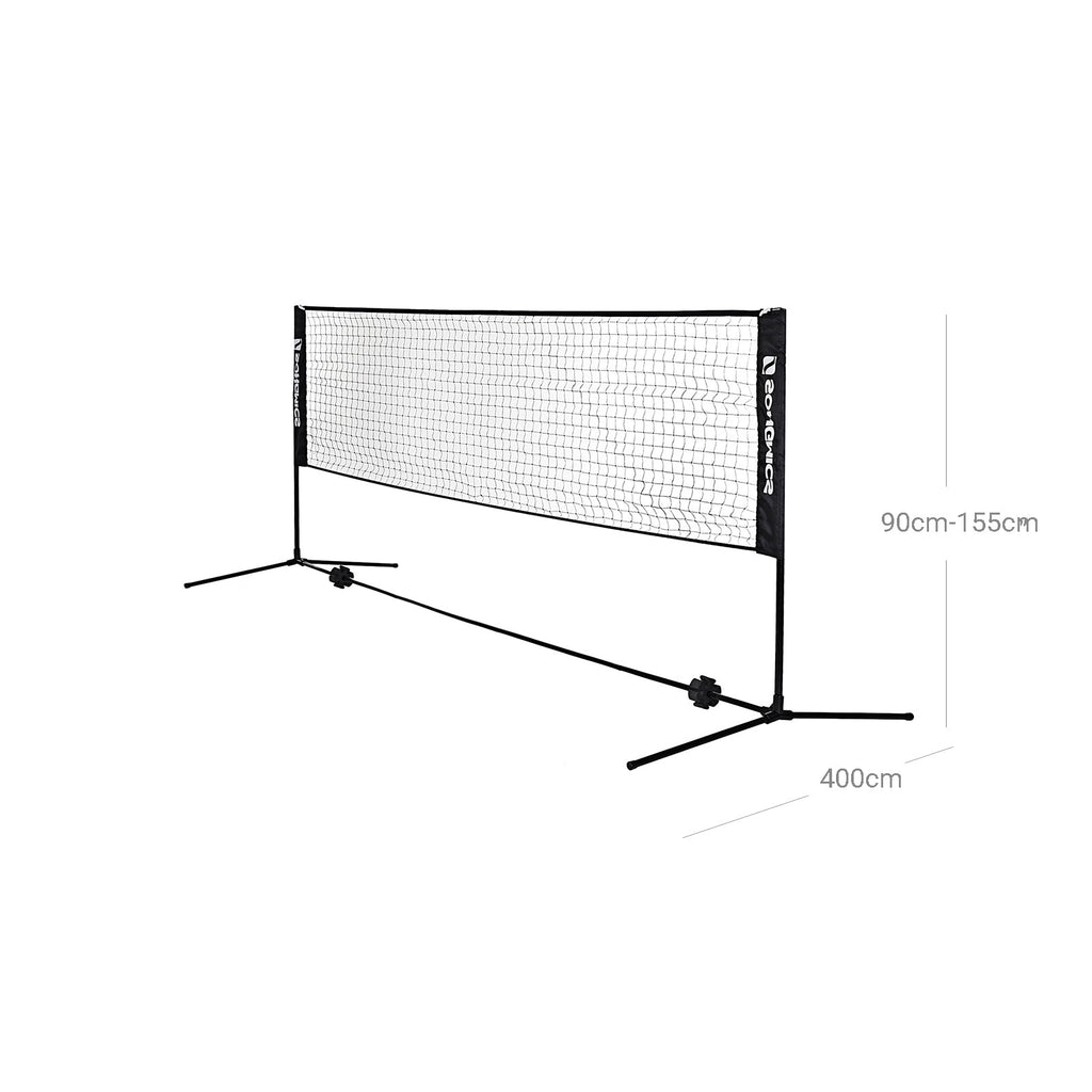 Badmintonnet - Höhe einstellbar - Tennisnet Standard - Schwarz