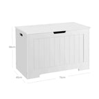 Bank mit Stauraum - Schuhbank - Spielzeugkasten - Lagerschrank - Weiß