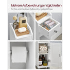 Toilettenschrank - Badezimmerschrank - mit einstellbarer Brett - wasserdichte Beine - Weiß