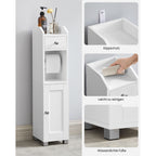 Toilettenschrank - Badezimmerschrank - mit einstellbarer Brett - wasserdichte Beine - Weiß