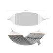Hangmat - 210 x 150 cm - Met Houten Spreidstok - Met Kussens - Grijs