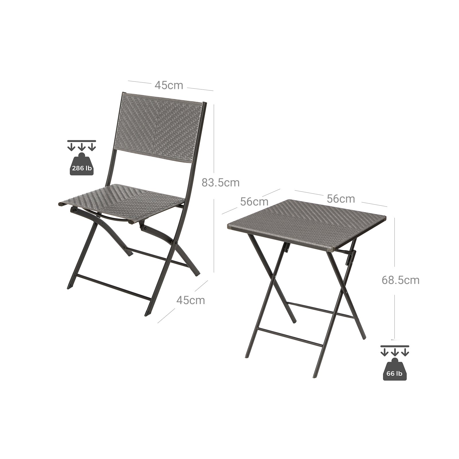 Gartenmöbelset - grau