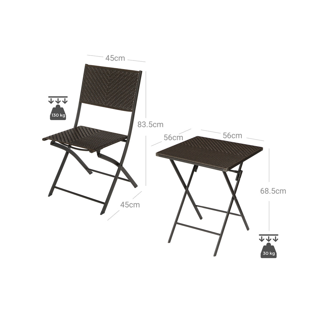 Gartenmöbelset - Kaffeebraun