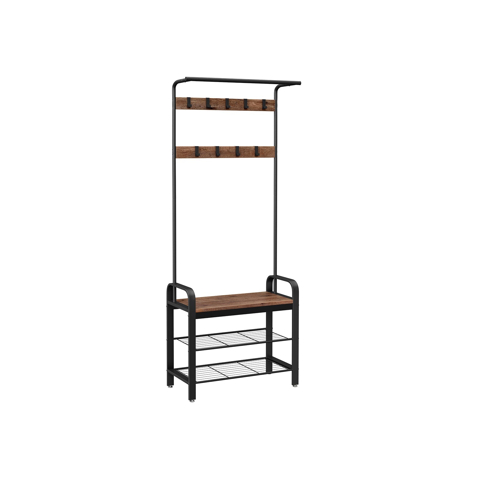 Kleidungsregal - Schuhregal - mit 9 Haken - Industrielles Design