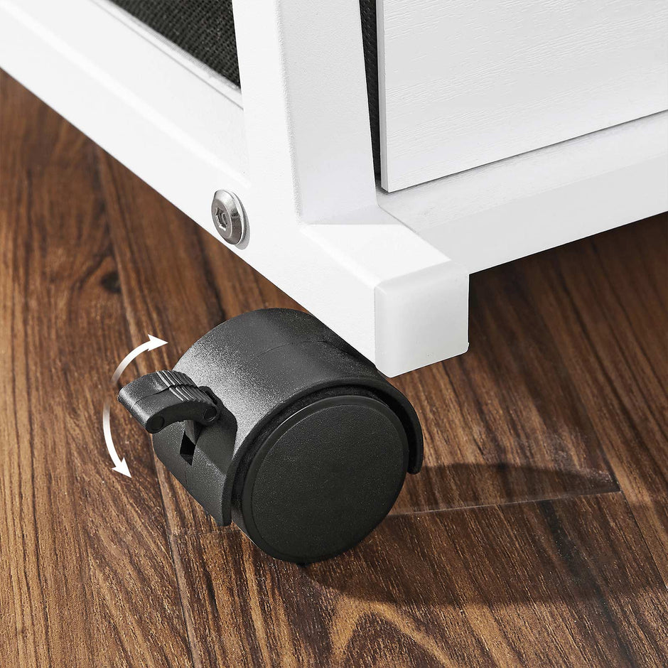 Juwelier Organizer - Schmuckschrank - mit Spiegel - mit Schublade - abschließbar - Weiß