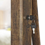 Schmuckschrank - Spiegelschrank - 360 ° rotatierbar - lockbar - mit Spiegel - Braun