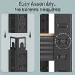 5-Tier Shelving Units Set of 2 - Power-Coated Steel Frame and MDF
