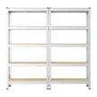 5-Tier Shelving Units Set of 2 - Power-Coated Steel Frame and MDF