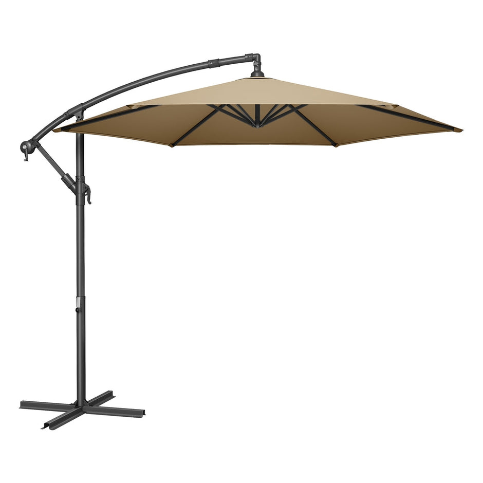 Cantilever Garden Parasol Umbrella - Metal Pole and Polyester