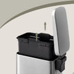 Pedal Trash Can - Steel Bin and Plastic Inner Bucket