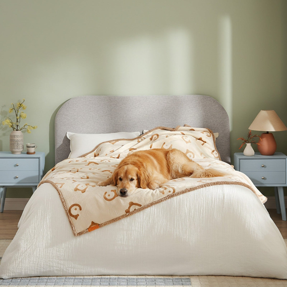 Waterproof Dog Blanket - Sherpa Fabric and TPU Film