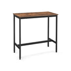 Stangentisch - Schmaler Küchentisch - 120 x 40 x 100 cm - rechteckig - braun/schwarz