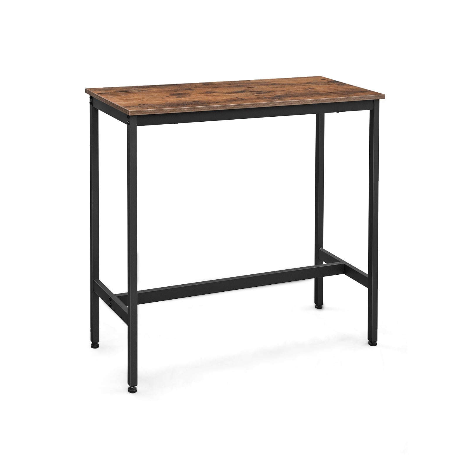 Stangentisch - Schmaler Küchentisch - 120 x 40 x 100 cm - rechteckig - braun/schwarz