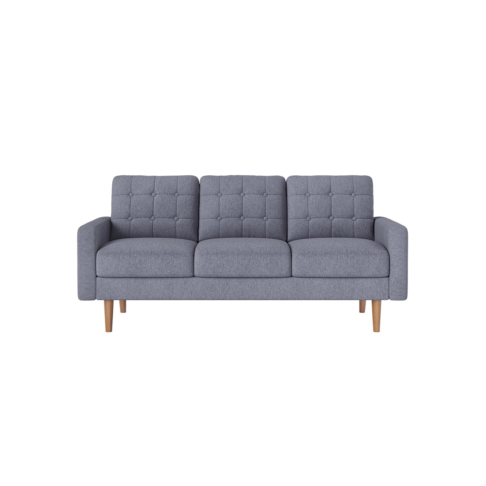 Sofa - 3 -seerer Wohnzimmerbank - Aktualisiert - 182 x 80,5 x 84 cm - Grau