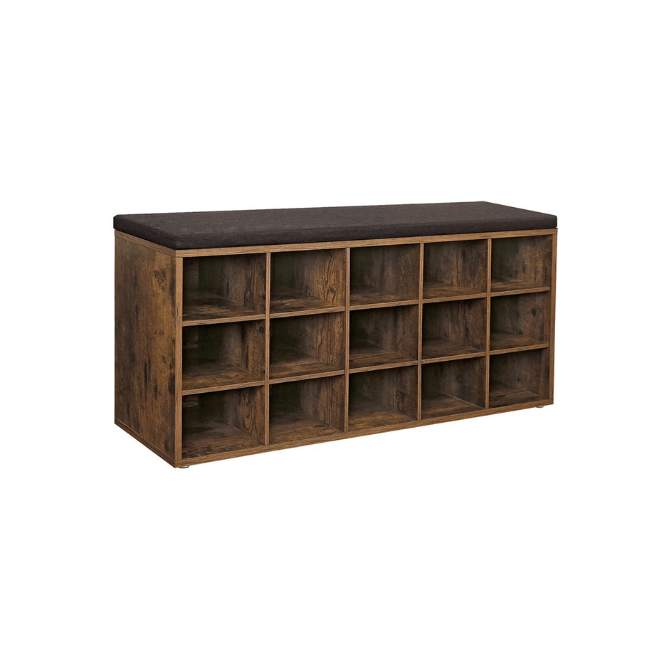 Schuhbank - Schuhregal mit 10 Fächern - Weiß