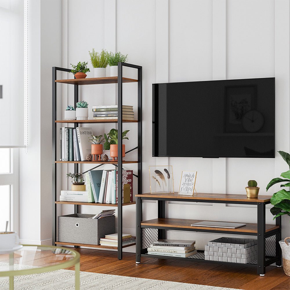 Bücherregal - Industrial Storage - Brown/Schwarz