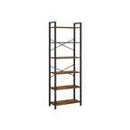 Bücherregal - 6 Level - 30 x 120 x 172,5 cm - Vintage Brown / Schwarz