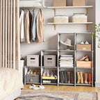 Bücherregal - Würfelschrank - Lagerschrank - 6 Fächer - Grau