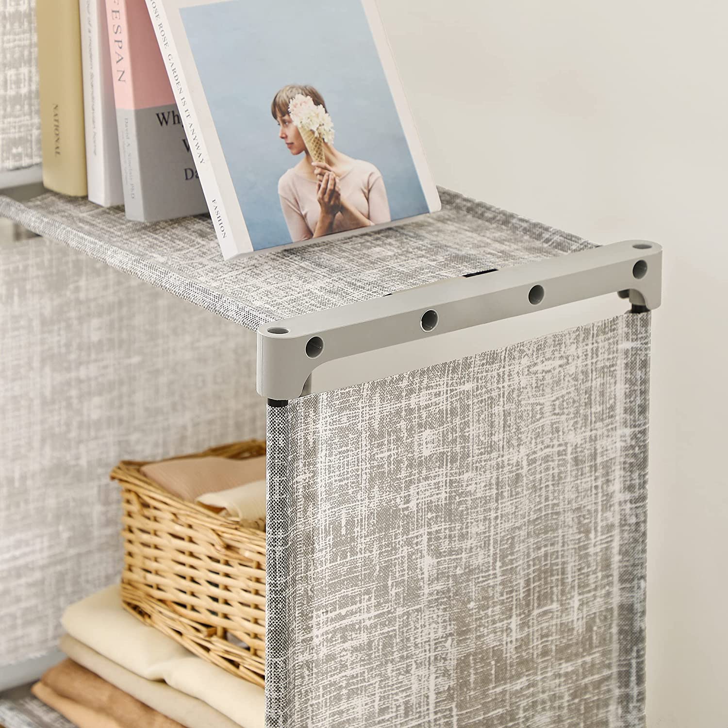 Bücherregal - Würfelschrank - Lagerschrank - 6 Fächer - Grau