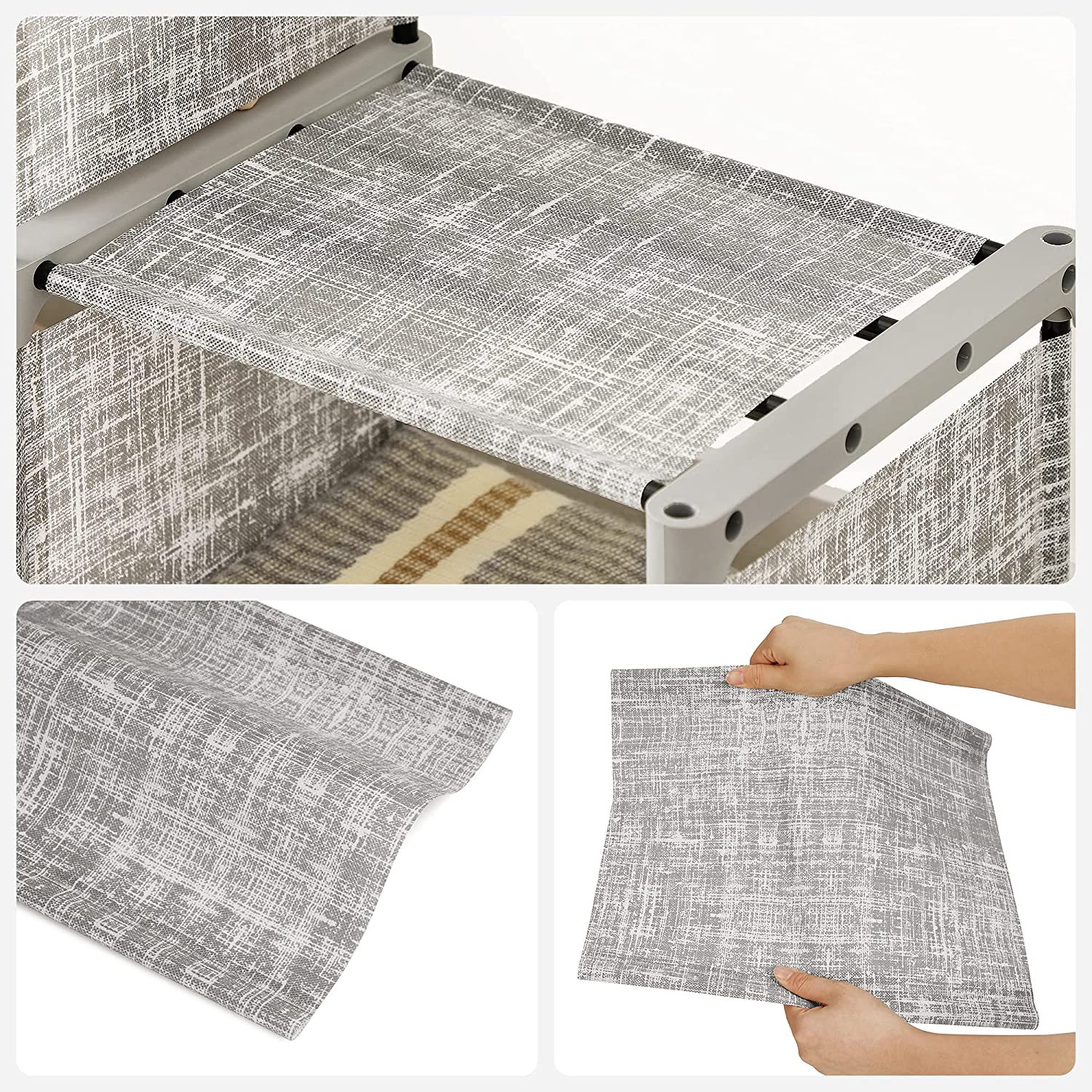 Bücherregal - Würfelschrank - Lagerschrank - 6 Fächer - Grau