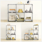 Bücherregal - Würfelschrank - Lagerschrank - 6 Fächer - Grau