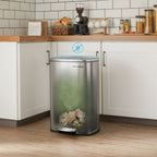 Müllbehälter - Pedalbehälter - 50 l - Edelstahl - Softclose - luftdicht - Kunststoff -Innenschaufel