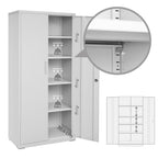 Archivschrank - Büroschrank - mit 2 Türen - Grau