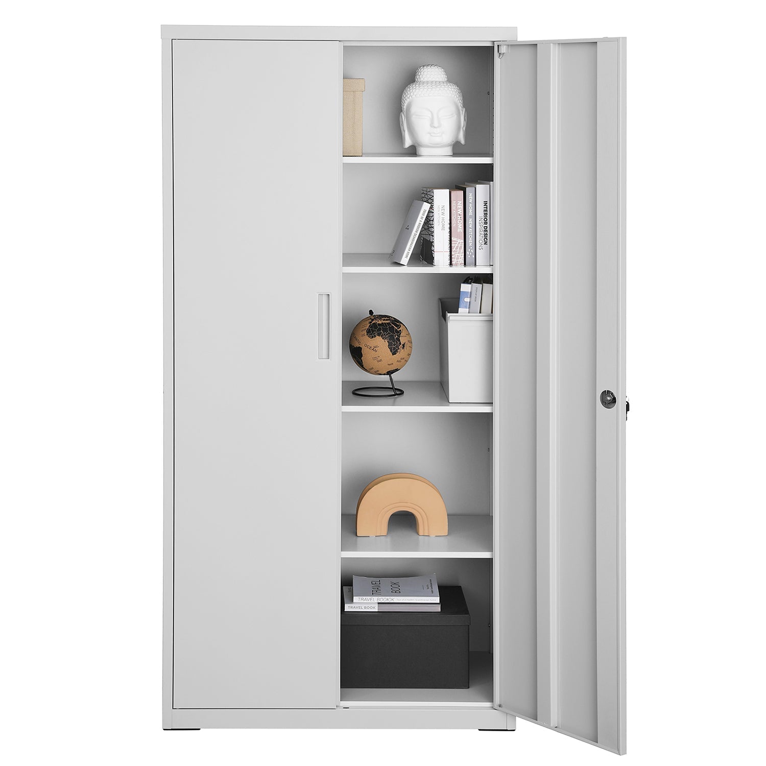 Archivschrank - Büroschrank - mit 2 Türen - Grau