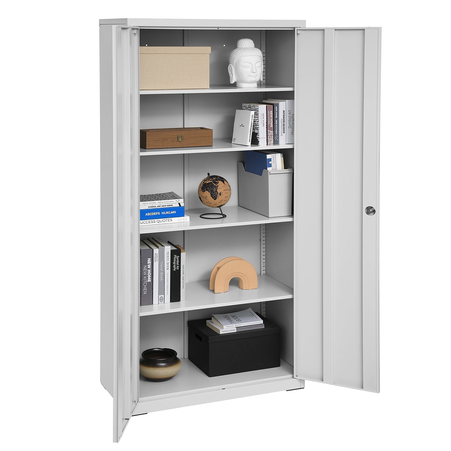 Archivschrank - Büroschrank - mit 2 Türen - Grau