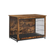 Hundekäfig - Bank - extra stark - Holz/Metallrahmen - braun