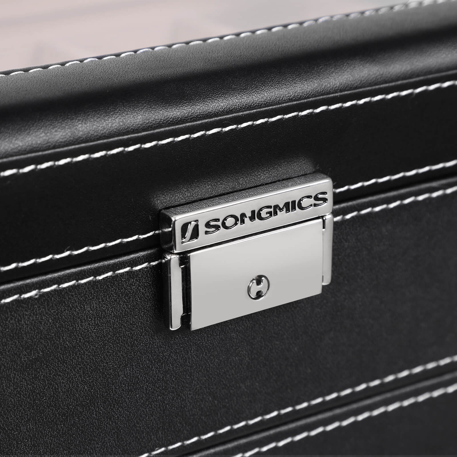 Watchbox - mit Schublade - 12 Uhren - Schmuckschachtel - Glasdeckel - Schwarz