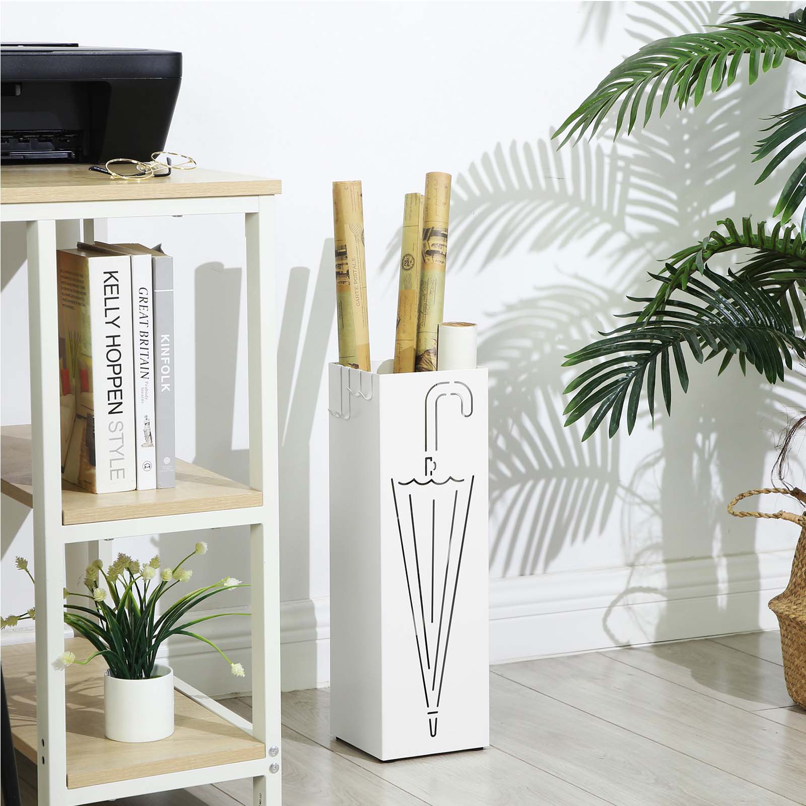 Regenschirm zurück - schönes Design - Weiß