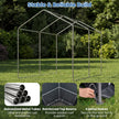 Utrustningsskåp – garageförrådstält med upprullbar dragkedjedörr och metallpluggor, – / 6 220 x 160 x 174 cm