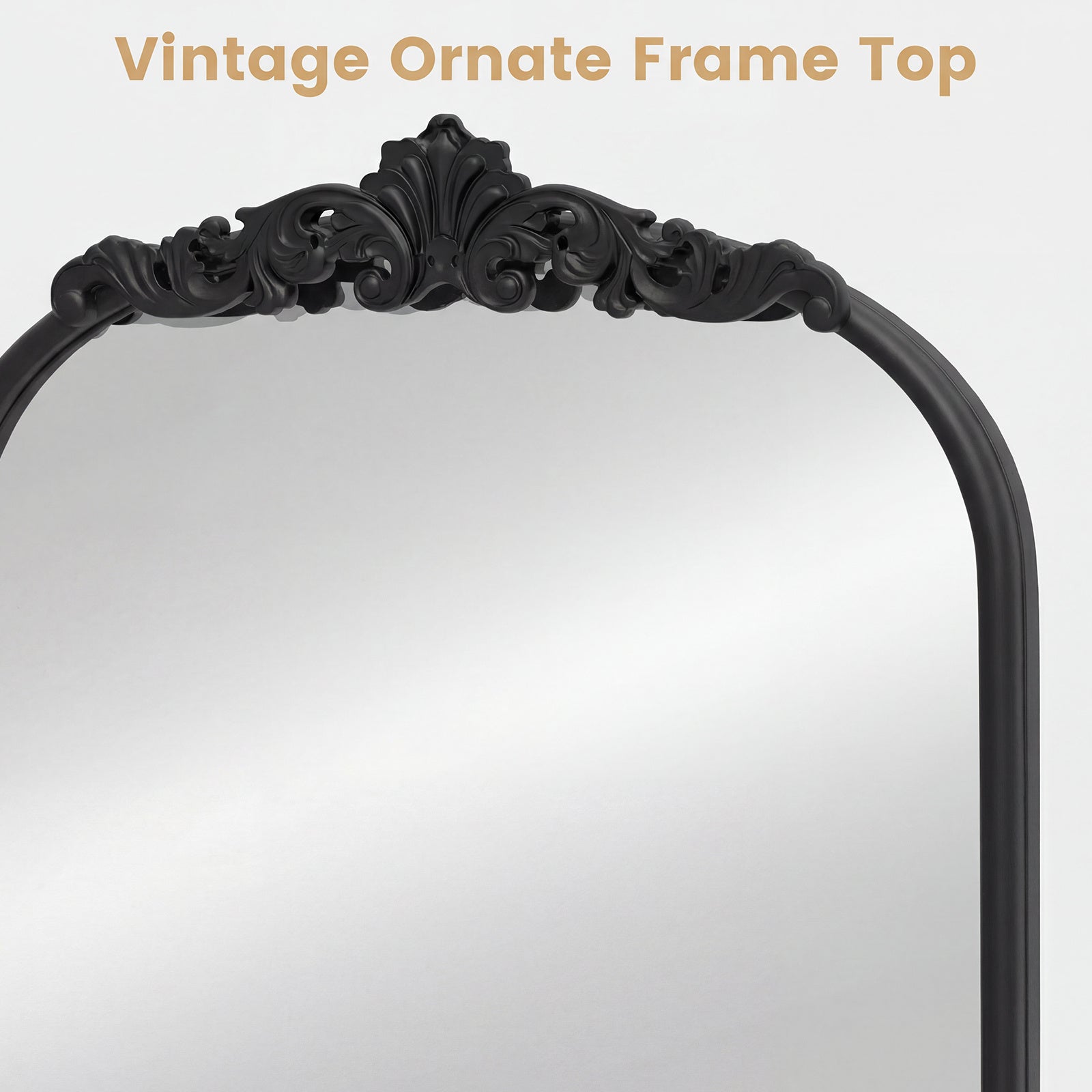 Väggspegel, – traditionell barockspegel i vintagestil med metallram – 76 cm x 51 cm
