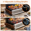 Vikbar – utomhusgrill, portabel kolgrill av metall för camping, – 62 x 43,5 x 41,5 cm