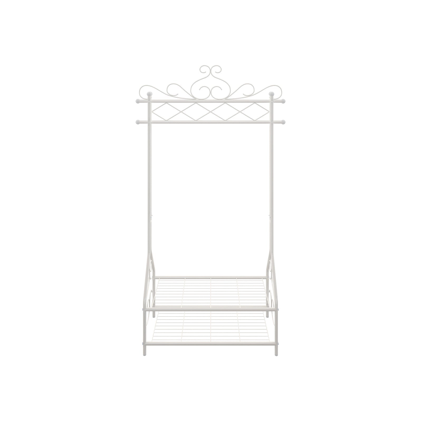 Bekleidungsregal - Vintage -Stil - mit Schuhregal - Weiß