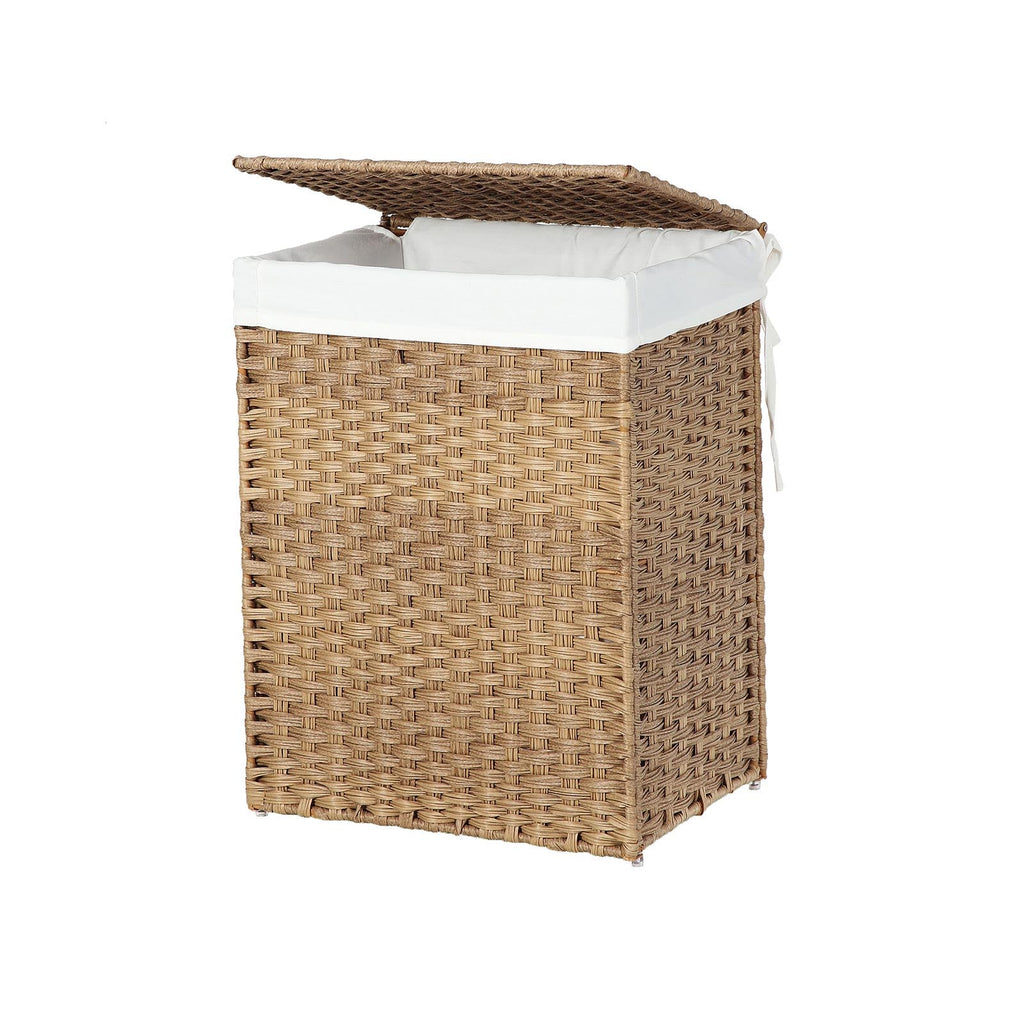 Wäschereikorb - Polyrotaner - 90 l - Brown