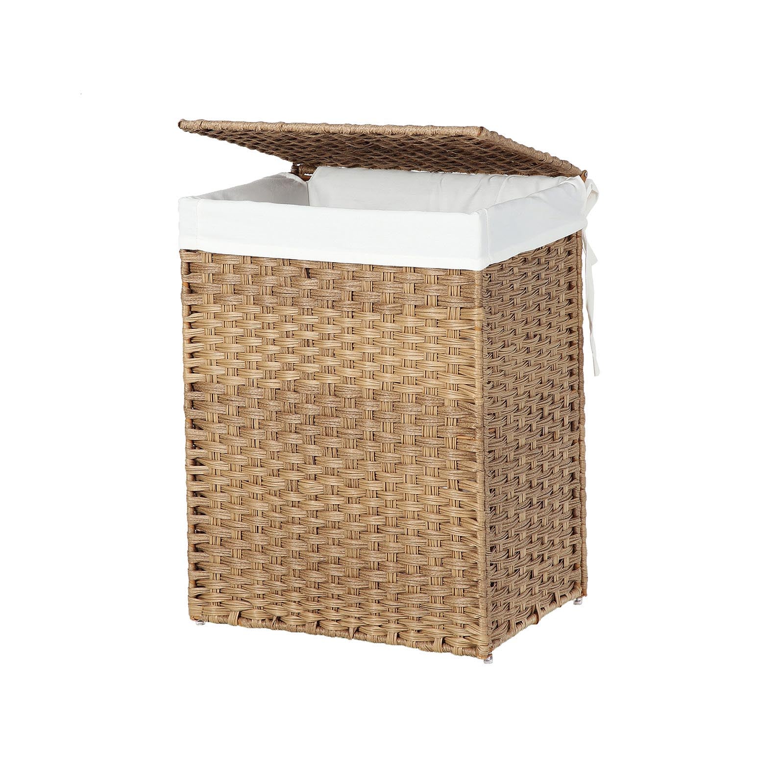 Wäschereikorb - Polyrotaner - 90 l - Brown