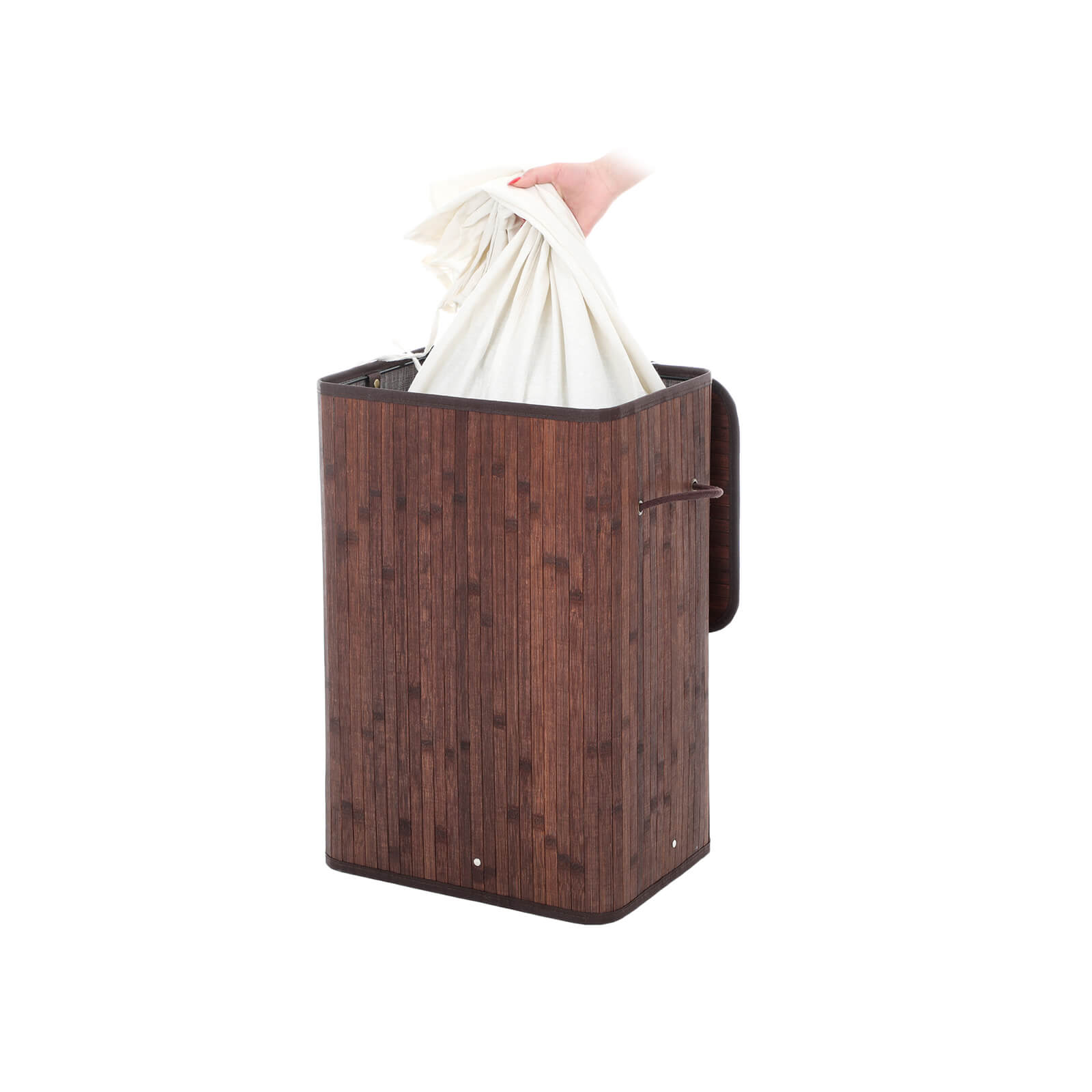Wäschereikorb - Bambus - 72 l - Brown