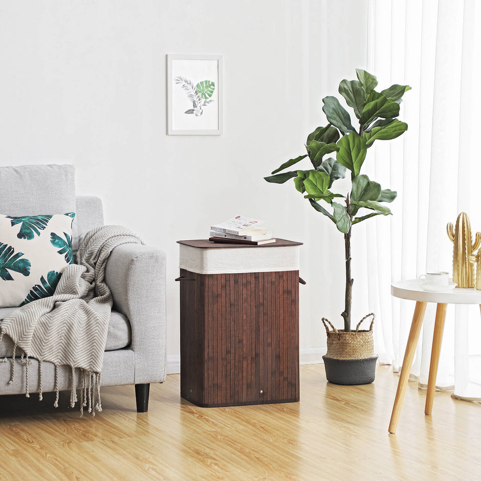 Wäschereikorb - Bambus - 72 l - Brown