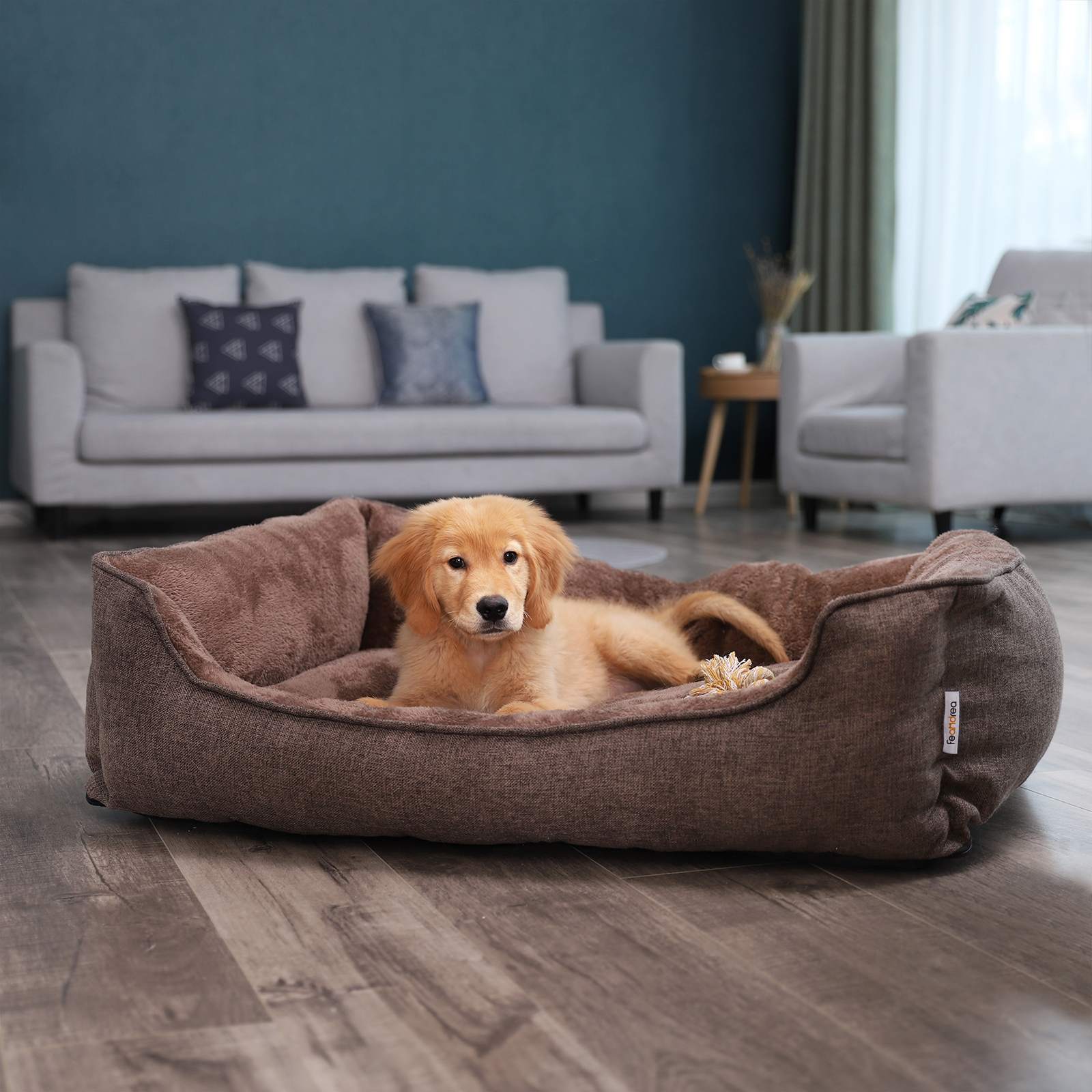 Hundkorb - Waschbar - 110 cm - braun