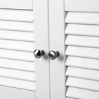 Waschbecken im Unterweg - mit Lattentüren - 2 Fächer - Weiß