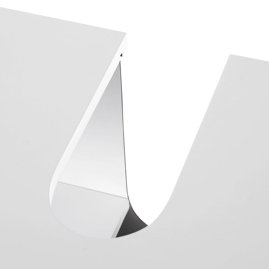 Waschbecken im Unterweg - mit Lattentüren - 2 Fächer - Weiß